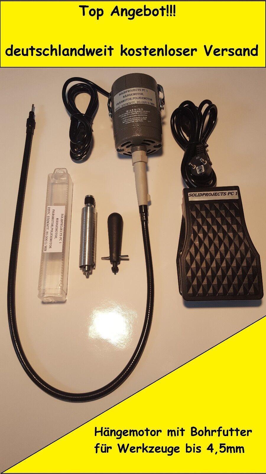 Hanging Motor with 4.5mm Chuck, Polishing Motor, Flexible Shaft, Milling Machine