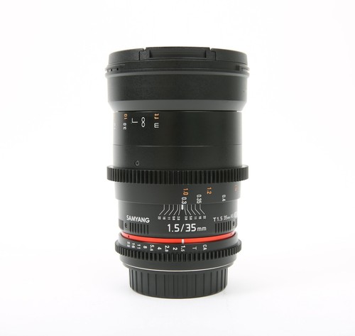 Samyang 35mm T1.5 VDSLRII Cine Lens for Canon EF Mount with Both Caps