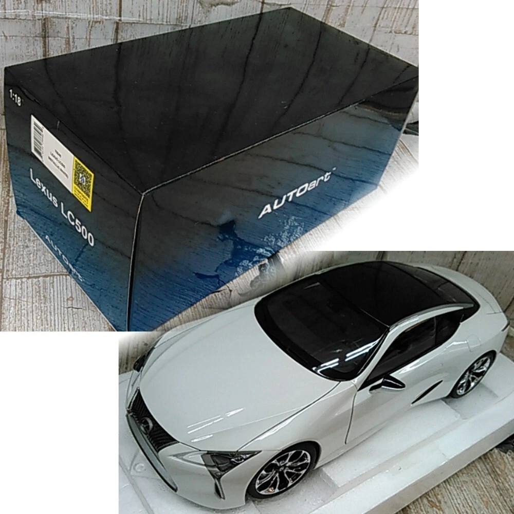 AUTOart 1/18 Lexus LC500 Metallic white Interior Color : Dark Rose Miniature car