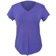 Tangerine Women's Short Sleeve V-neck T-shirt Active Tee Super Soft