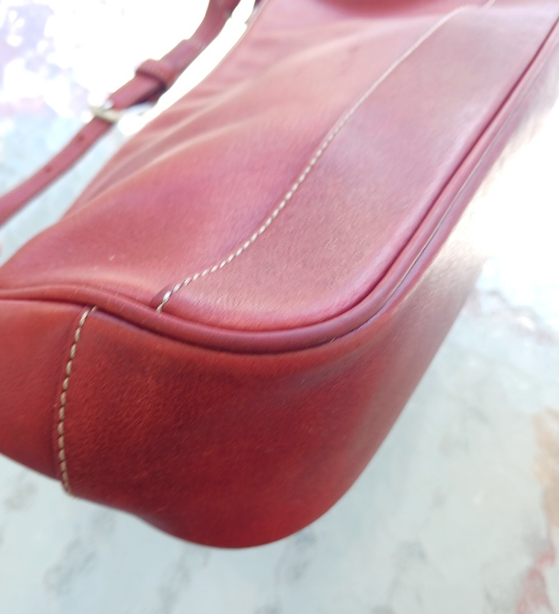 Coach 7587 Vintage Cherry Red Demi Hampton Shoulder Bag | eBay