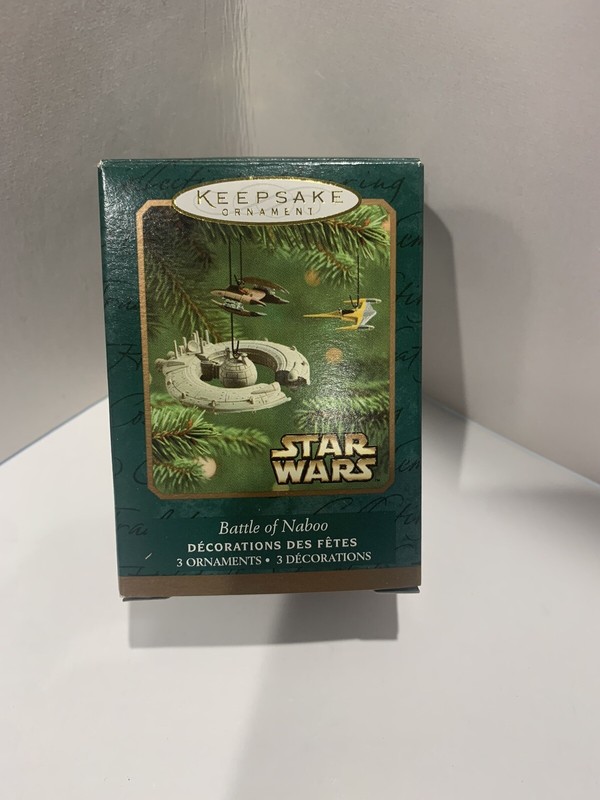 NEW, 2001 Hallmark Keepsake - Battle of Naboo Star Wars Miniature Ornament Set