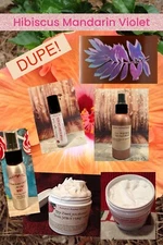 HIBISCUS MANDARIN VIOLET Perfume, roll on, EDP, Goat Milk, Lotion, FREE SHIPPING
