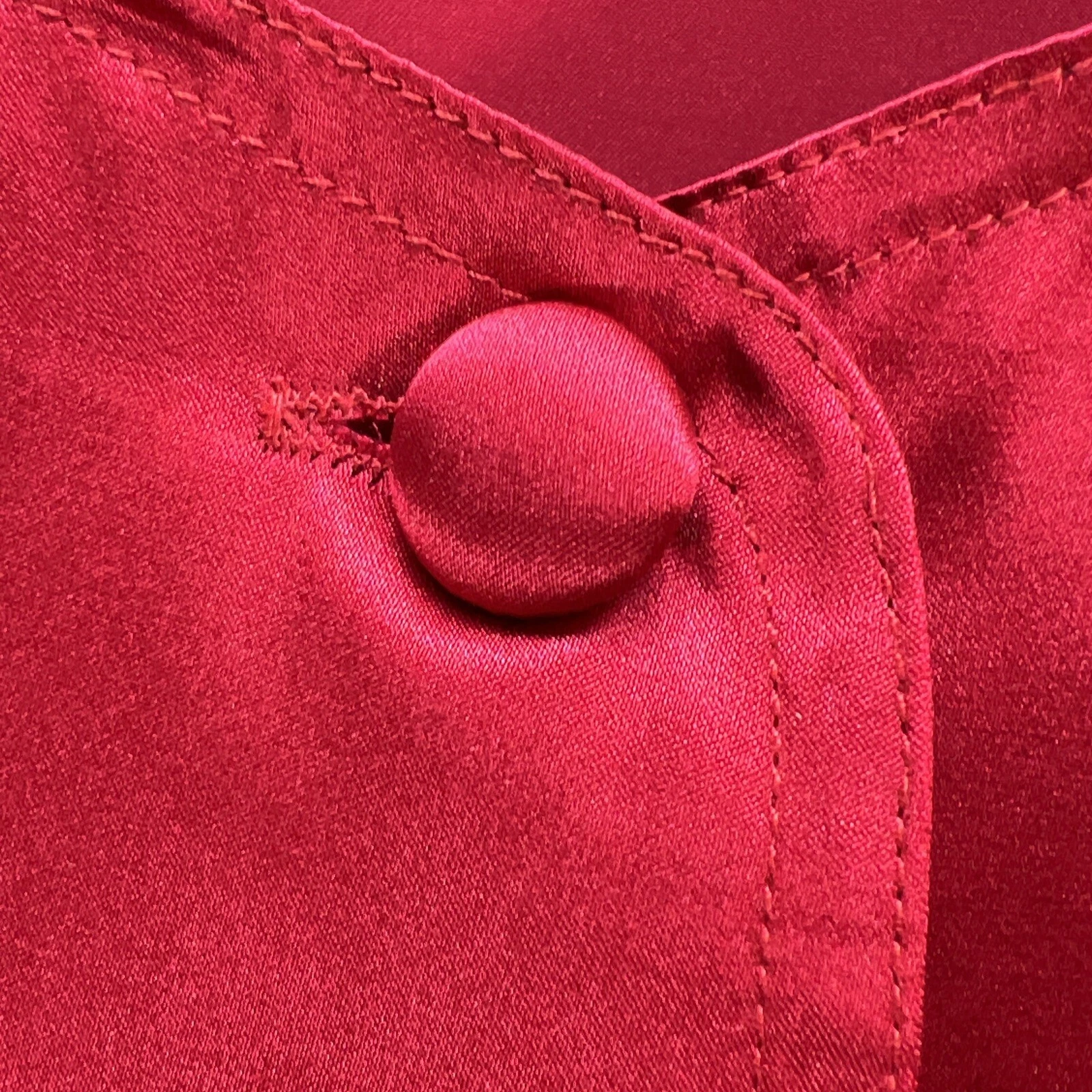 UNDERCOVER Abito Victoria's Secret Vintage G Label 100% Rosso Seta Singolo Bottone Donna M