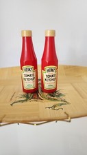 Plastic Heinz Ketchup Bottle Salt  Pepper Shakers. Hong Kong. Never Used