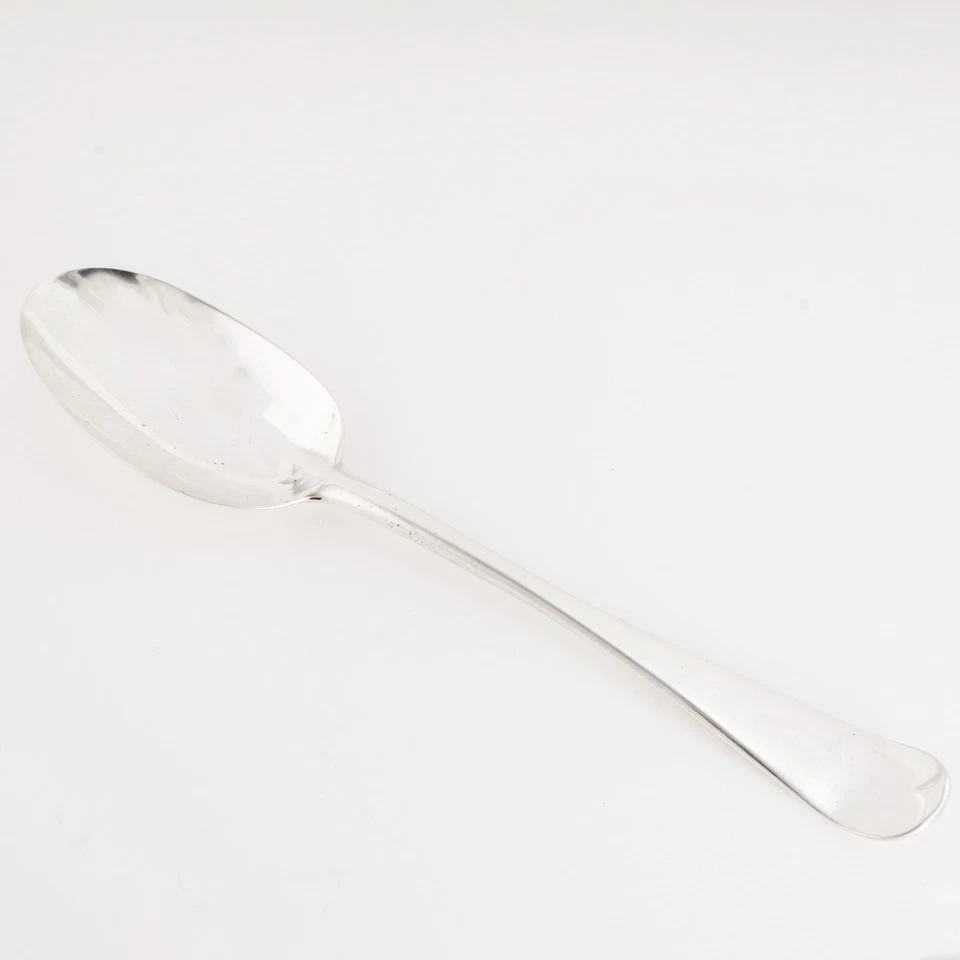 CUCHARA DE SERVIR DE PLATA ESTERLINA ROBERT PERTH INGLÉS GEORGE II ESTRELLA HERÁLDICA 1749 Foto 2 de 4