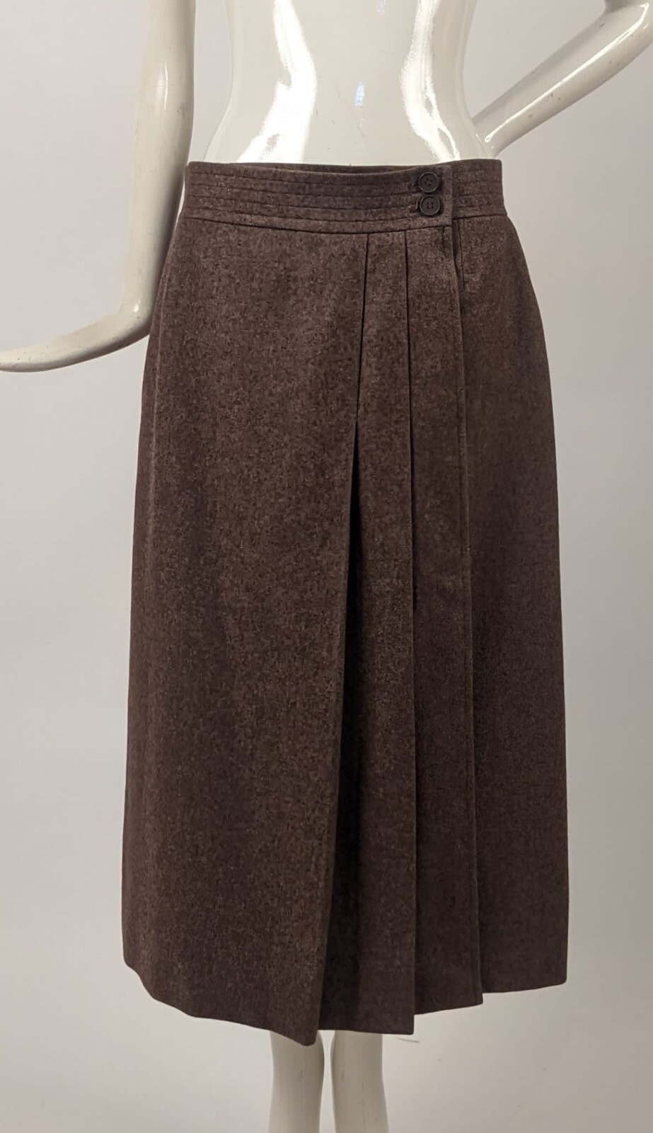 GONNA VINTAGE YVES SAINT LAURENT IN LANA CON PIEGHE