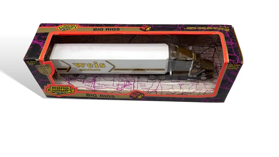 Remolque tractor Weis Markets 1994 Road Champs modelo escala 1:64 camión plataforma grande nuevo en caja Foto 3 de 4