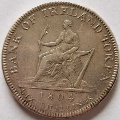 1804 IRELAND 6 Shillings Bank Silver Token George III Soho Mint | eBay
