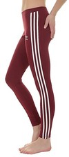 Adidas Originals 3 Stripe Legging Size XS Dark Red