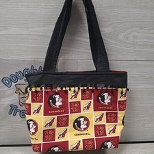 Florida State Seminoles Double Strap Purse Handbag 9x10x4 NEW NWOT Hook  Loop