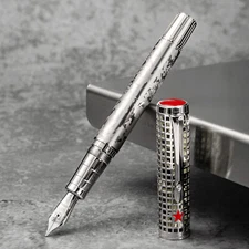 Hongdian WA35 Fountain Pen EF/F with Converter Space Shuttle Pattern Writing Pen