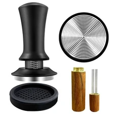 Coffee Espresso Tamper 51mm with WDT Tool Calibrated Spring Loaded Coffee Pre...