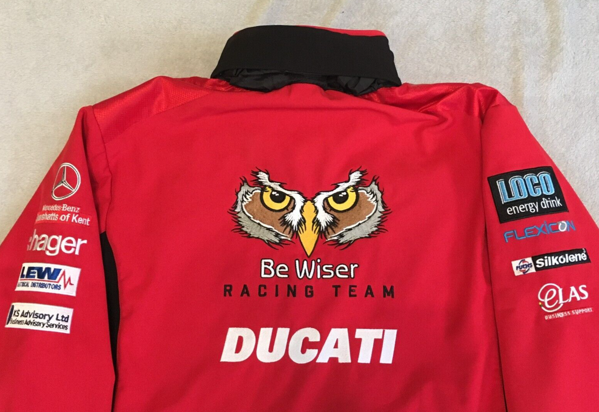 Ducati Be Wiser Racing Team Motorsport mens Red Jacket size Ducati Be Wiser Racing Team Motorsport mens Red Jacket size