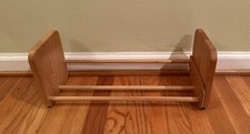 Napa Valley Wooden Adjustable Slider Rack Vinyl Album Holder CD DVD Storage