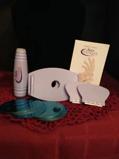 Vintage Salon Nails Express Finger Nail Stamp Design Kit 2 Set