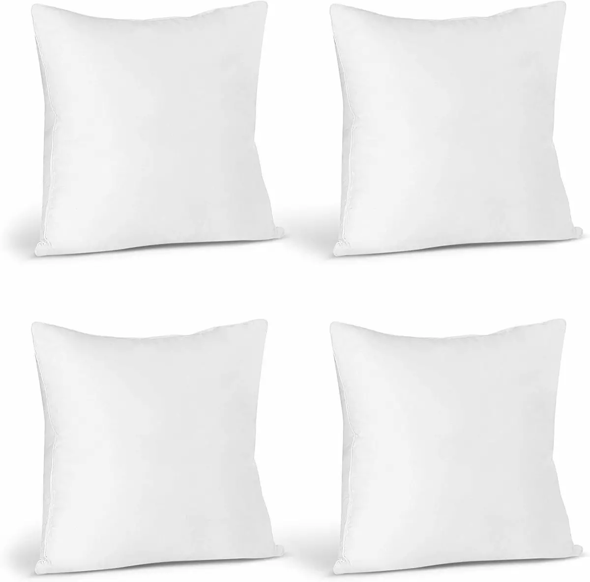 4 Pack - Throw Pillow Insert - All Sizes Available