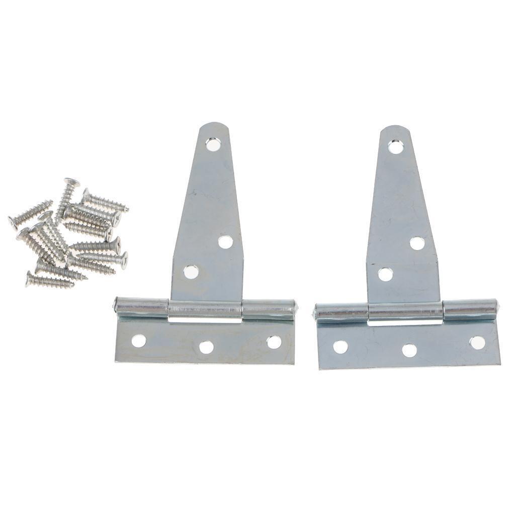 1 Pair T Hinge Heavy Duty Iron Shed Door Hinges Door Barn Boat
