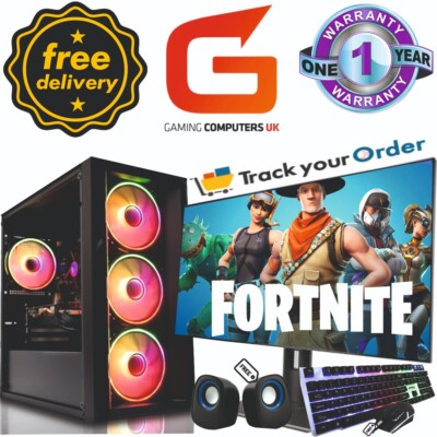 Gaming PC COMPUTER Bundle Core i5 16GB 240GB+1TB RTX3050 Win10 Monitor 22''