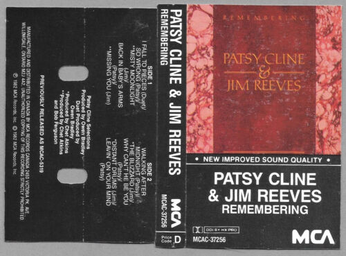 PATSY CLINE / JIM REEVES : REMEMBERING , CASSETTE , 1982 ( MCA , CANADA ) - Picture 1 of 3