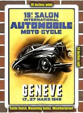 Metal Sign - 1949 Geneva Auto and Motorcycle Show - 10x14 inches
