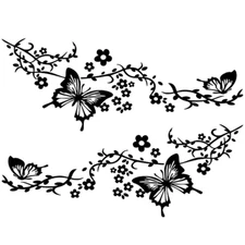 Car Truck Window Body Side Sticker Decor Butterfly Flower Vinyl Graphics Decals