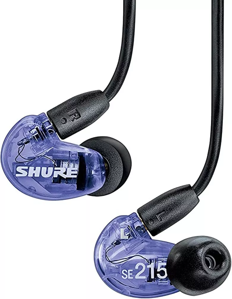 SHURE SE215 SPE In-Ear Earphones Headphones Earbuds IEM Monitor wired  (PURPLE)