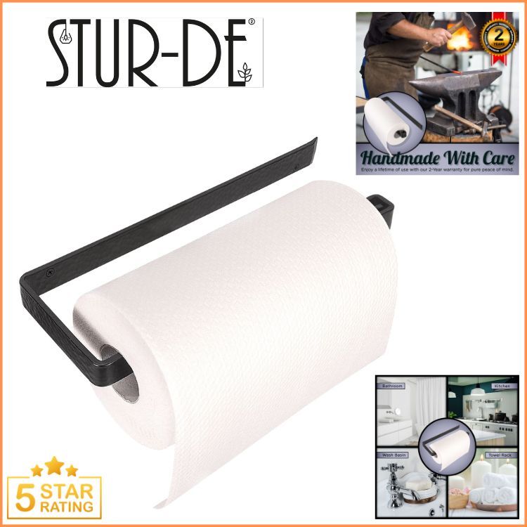 Handmade Farmhouse Wall Mount Wrought Iron Paper Towel Holder, Rustic by  Stur-De