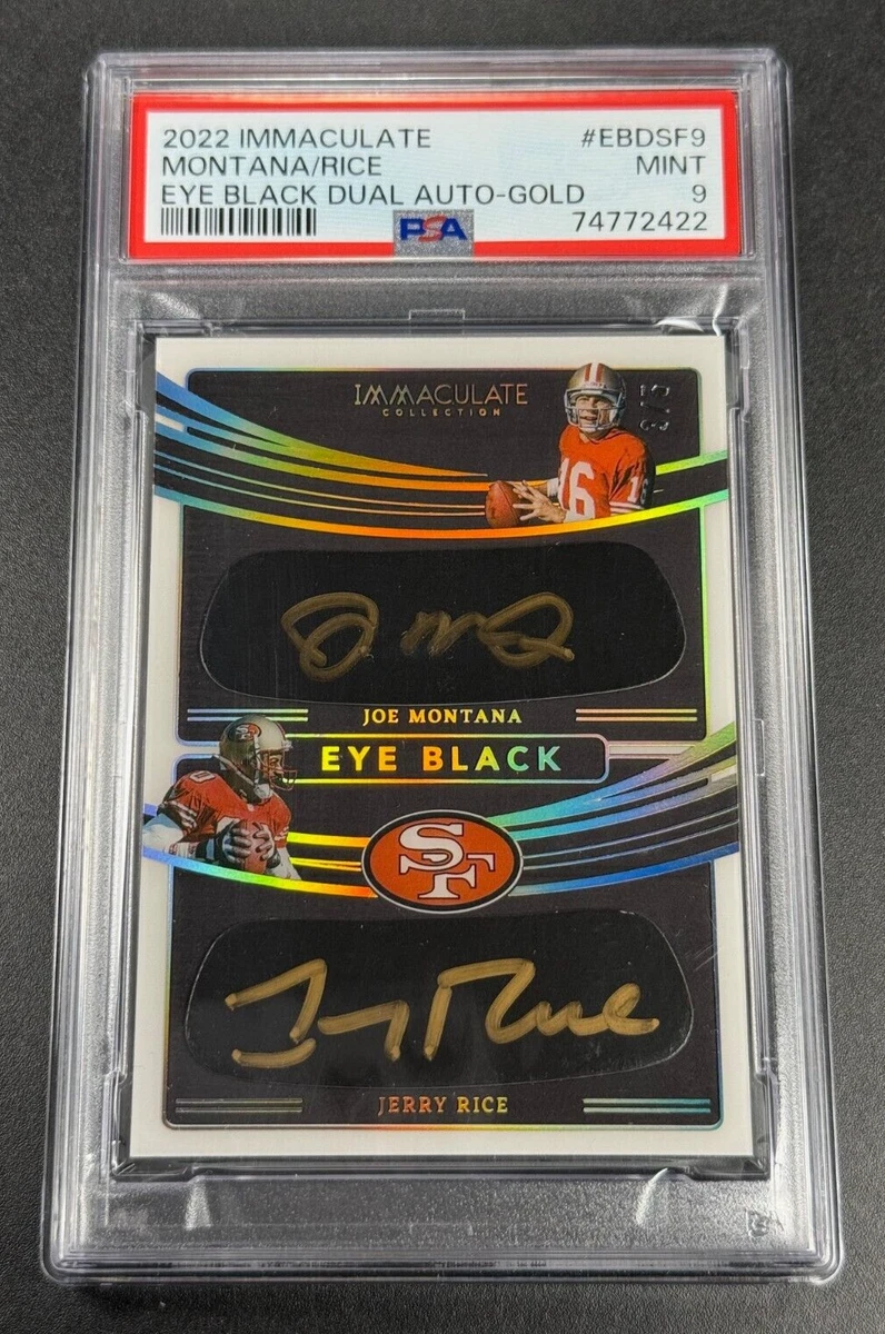 Panini Joe Montana Autographed Football Sports Trading Cards