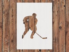 Hockey Player Team Victory Stencil Template Reusable for Wall Art, DIY Crafts, F