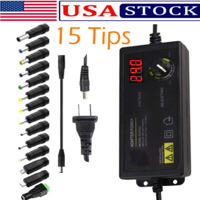 60W Power Supply DC 3V~24V Adjustable Variable Universal Switching AC/DC Adapter