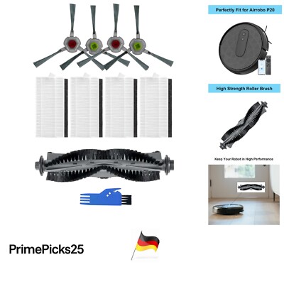 Ersatzteile Set für AIRROBO P20 Roboterstaubsauger HEPA-Filter Bürsten Zubehör