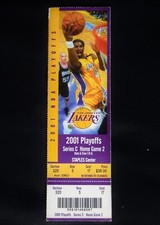 BILLET ÉLIMINATOIRES LOS ANGELES LAKERS (SÉRIE C 2001, MATCH À DOMICILE 4) - KOBE BRYANT