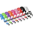 3ft Flat Noodle 30 Pin Sync Cable Charger Cord Data for iPhone 4 4S 3GS iPod