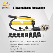 6T Hydraulische Presszange V-Kontur Hydraulik Crimpzange Radialpresse Kupferrohr
