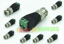 100PCS Solderless BNC Male Adapter Connector AV Screw Terminal Plug For CCTV CAM
