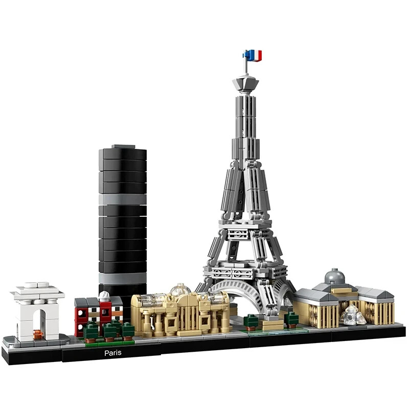 Paris City Skyline Building Blocks - With Paper Manual - No Box