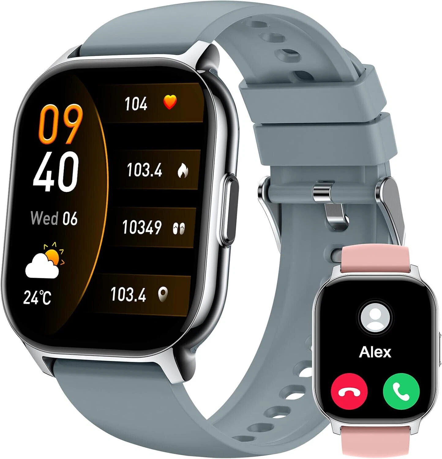 Smart Watch Men Women with Phone Function Wristwatch for iPhone Samsung Huawei