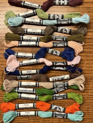 15 DMC Flower Thread Lot #3 of 15 Skeins 15 Different RANDOM Colors NEW