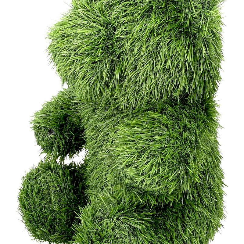 Orso Decorativo in Erba Sintetica Verde Giardino Terrazzo Statua Decorazione, fotografia 6 di 9