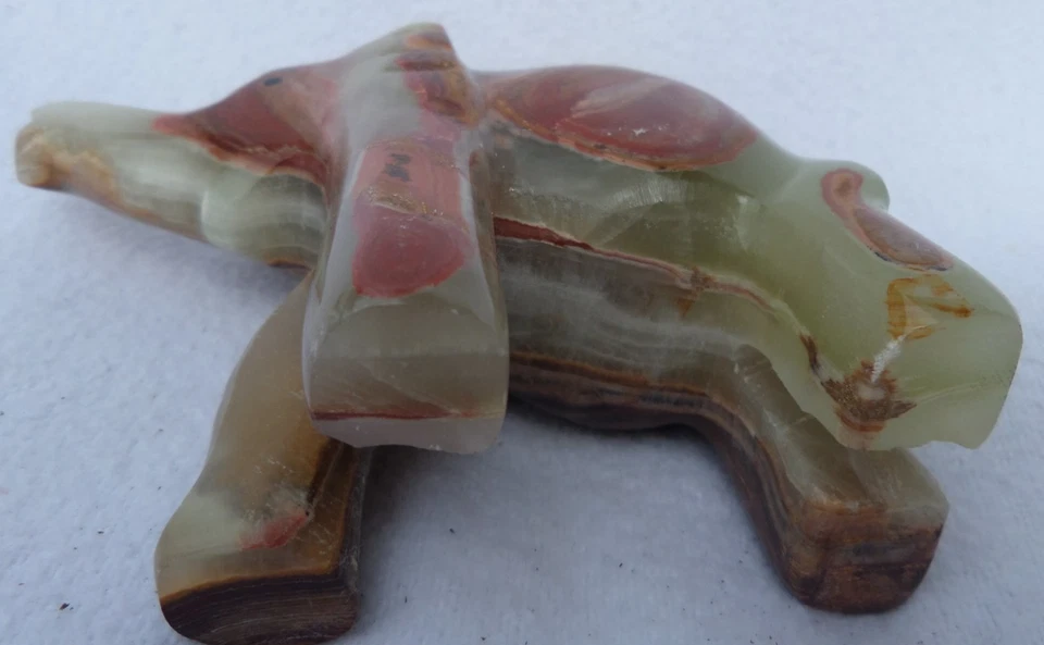 Elefant * original Onyxstein Marmor geschnitzt echte Handarbeit * Unikat - Bild 3 von 4