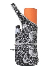 Handmade Quilted Cotton Yoga Mat Bag Mandala Print Sling Carrier Shoulder Bag
