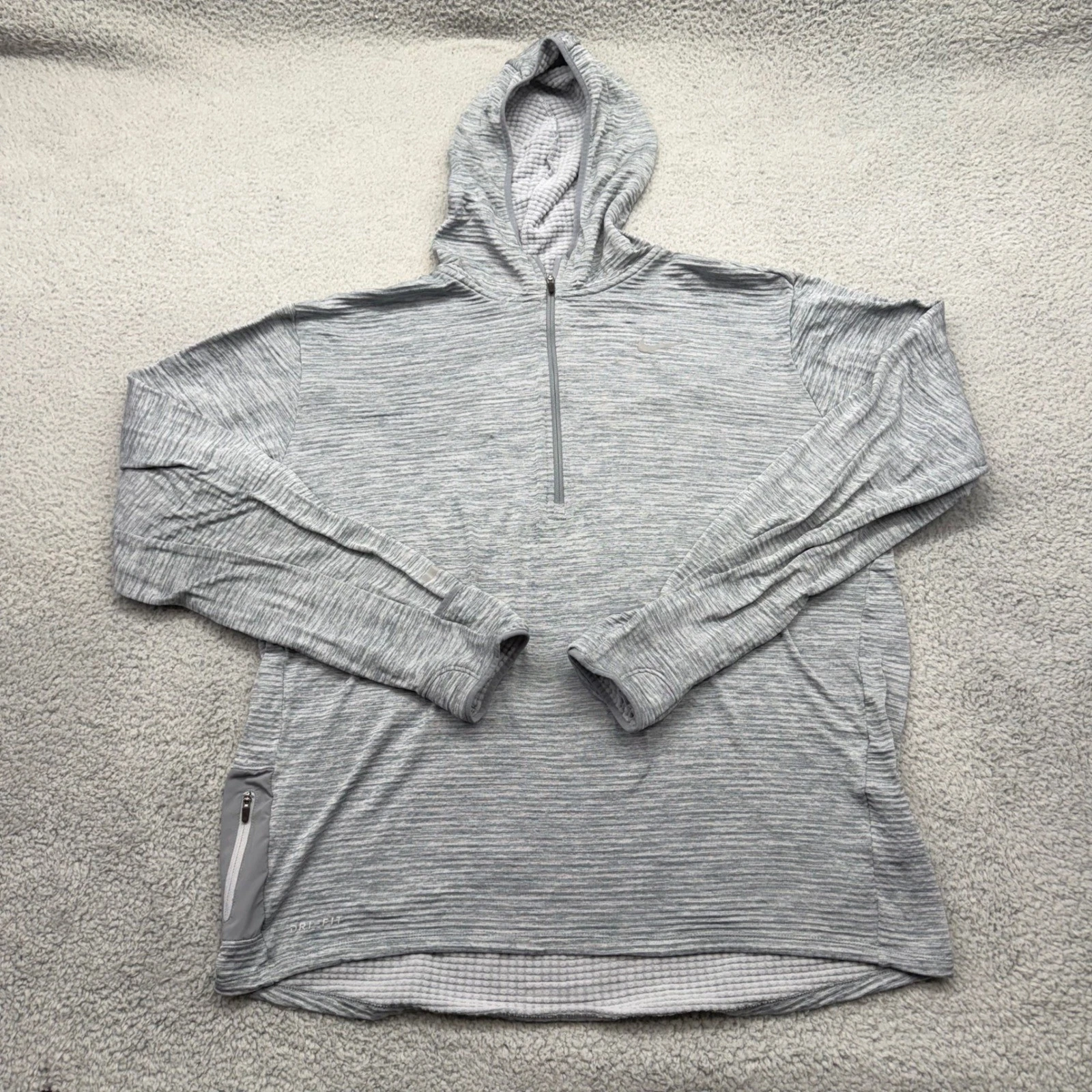 Nike 807456-065 Mens Size XL Gray Dri-Fit Therma Sphere Element Running Hoodie