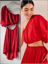 Farm Rio Women's One Shoulder Cut Out Mini Dress Small