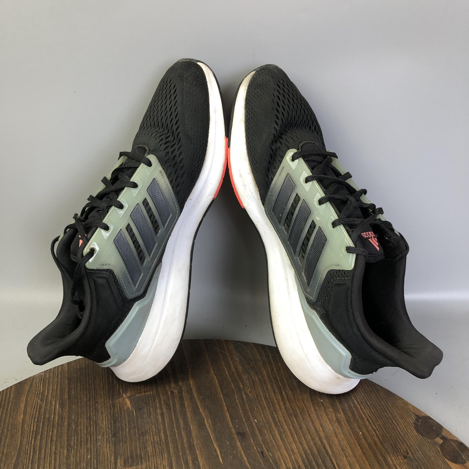 Adidas EQ21 Run Shoes Mens Size 13 Black Mesh Running Sneakers GZ0604 image 6