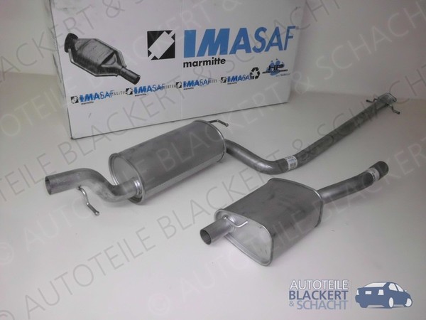 Imasaf Auspuff Set Mitteltopf + Endtopf für Ford Focus 2.0 16V 1998-2004-image
