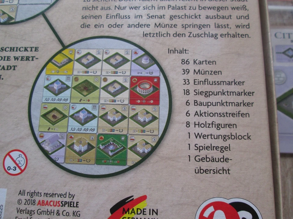 ABACUS Spiele : CITY OF ROME incl. Mini-Erweiterung Der Schrein / Top Zustand - Bild 3 von 4