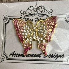 Pink Butterfly Needle Holder - Stitch Magnet - Accoutrement Designs Mag Friend