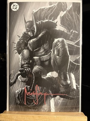 ABSOLUTE BATMAN #4 - SIGNED MICO SUAYAN B&W VIRGIN BTC GOLD CHECK PHOTOS