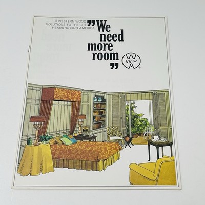 1960's Western Wood Products More Family Room House Design Idea Dealer Brochure